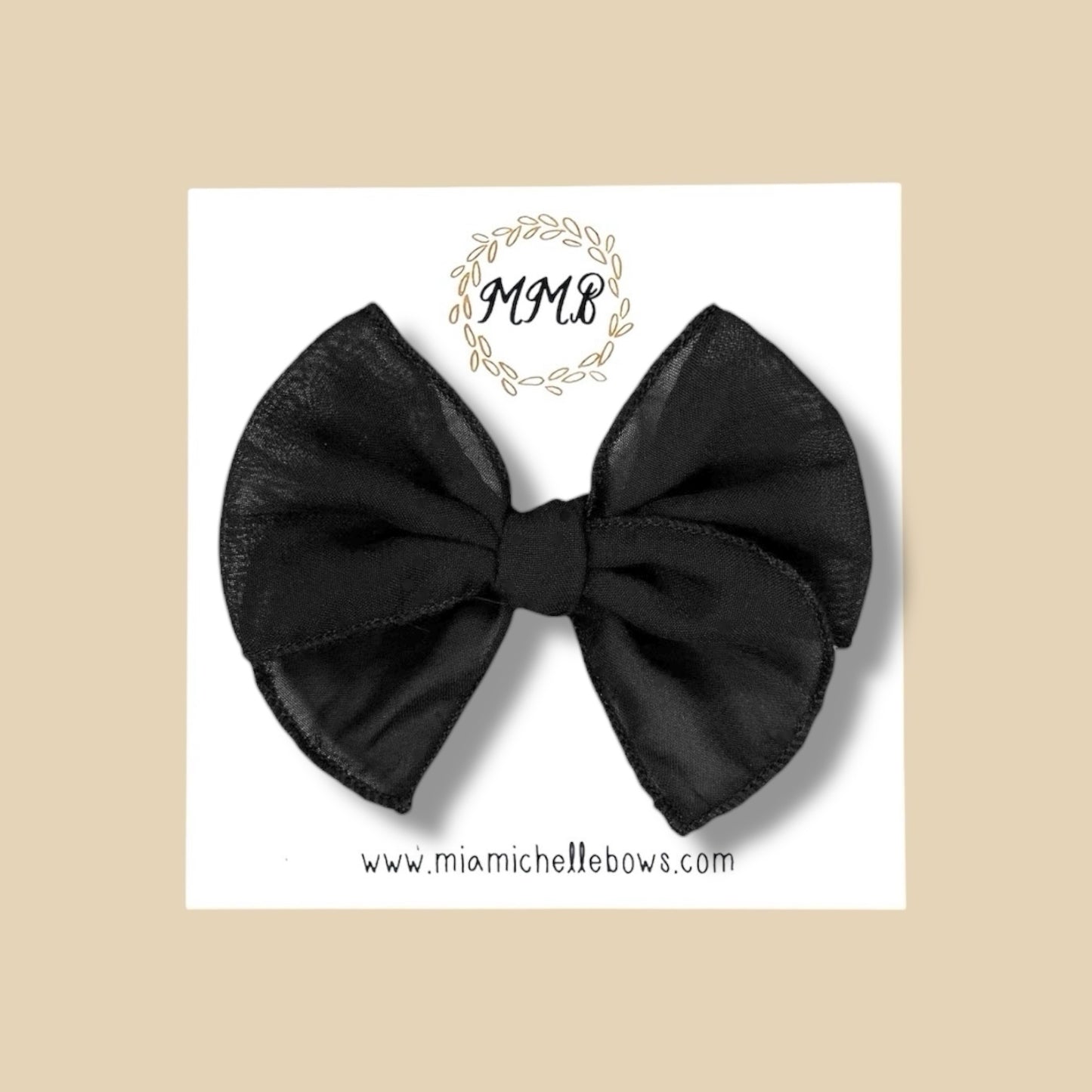 Sheer Black Fairytale Bow