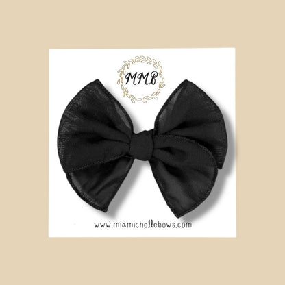 Sheer Black Fairytale Bow