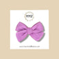 Lavender Stretch Knit Hand Tied Bow