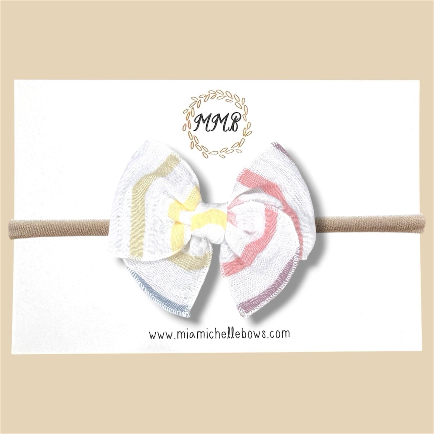 Rainbow Gauze Fairytale Bow