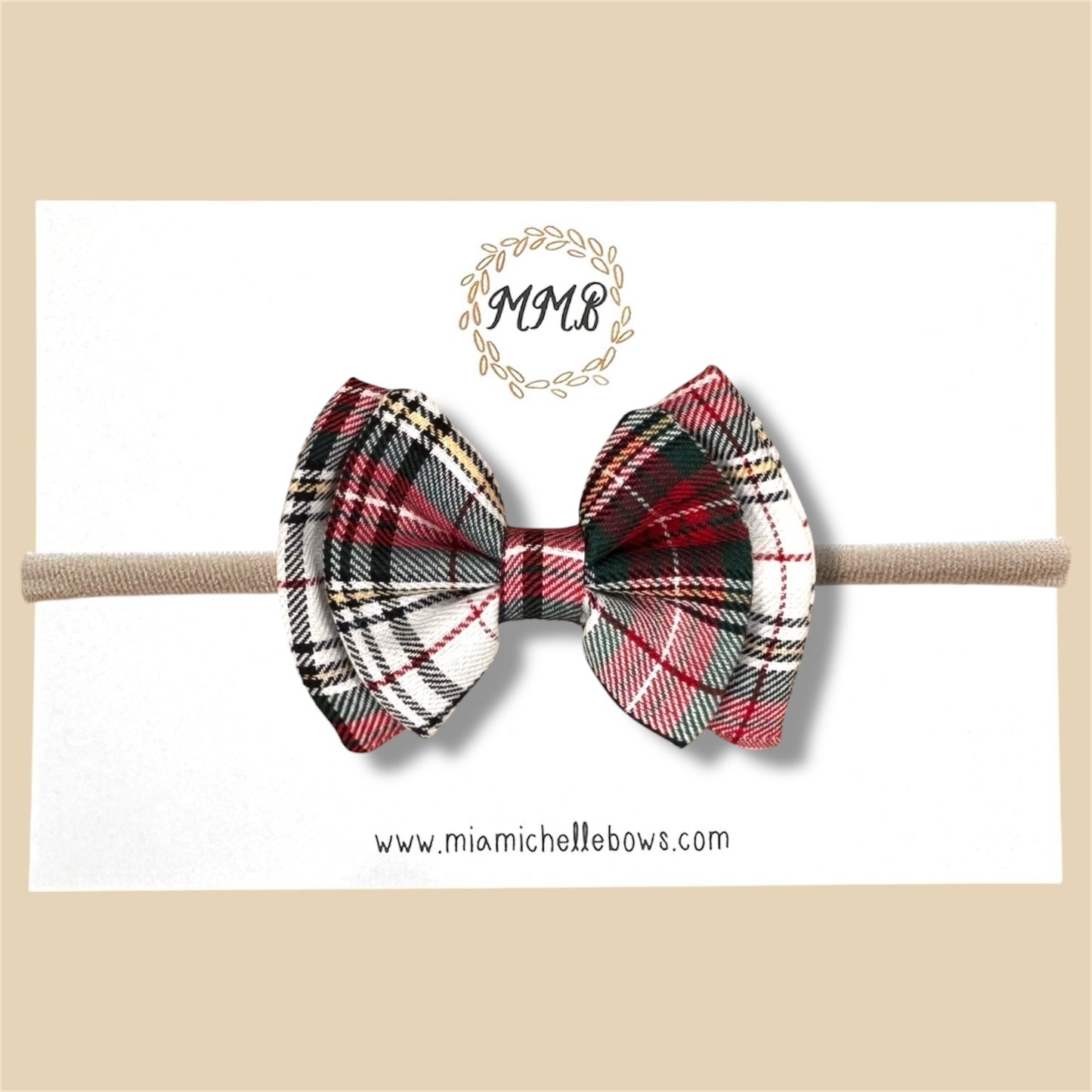 Holiday Plaid Double Bow