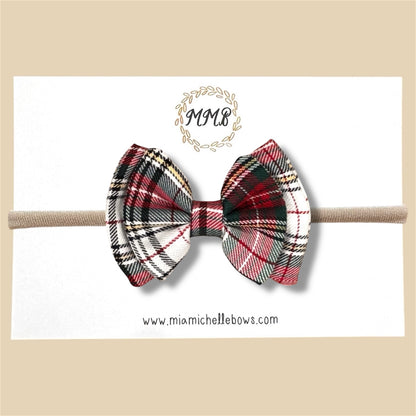 Holiday Plaid Double Bow