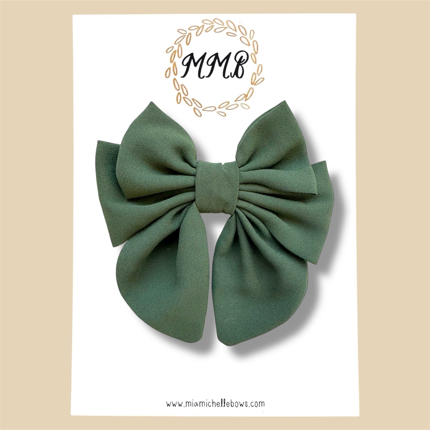 Emerald Chiffon Luxe Bow