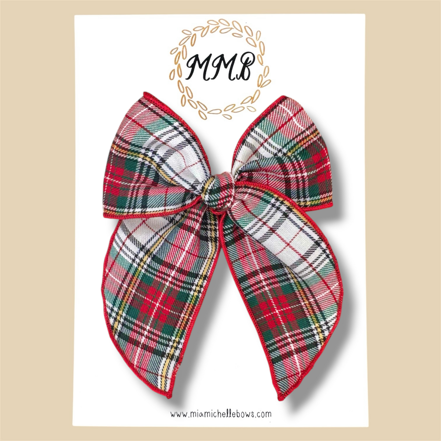 Holiday Plaid Fairytale Bow