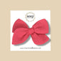 Hand-tied Gauze Bow in Coral