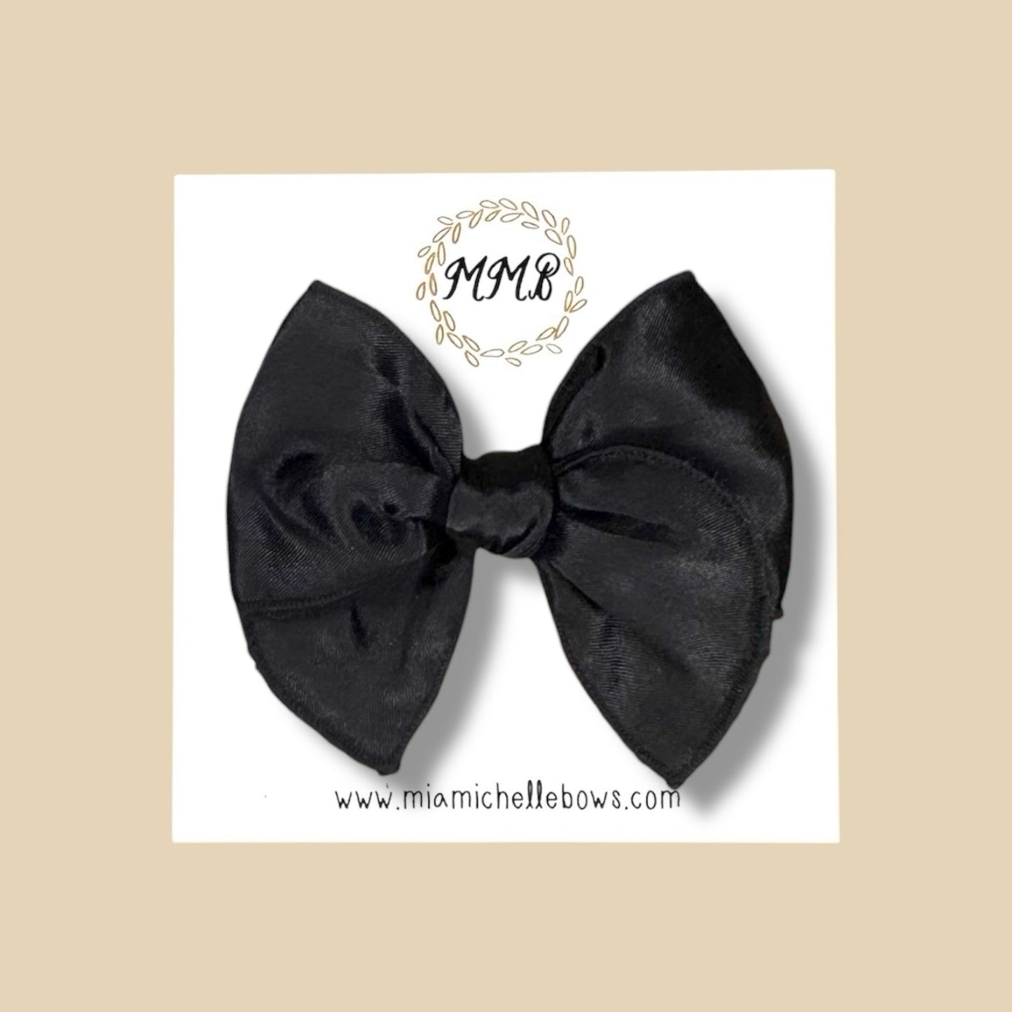 Black Satin Fairytale Bow