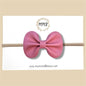 Mauve Genuine Leather Bow