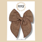 Brown Linen Fairytale Bow