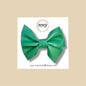 Green Pinwheel Genuine Leather Bow