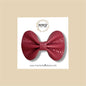 Dark Red Vegan Leather Bow