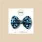 Blue Leopard Glitter Bow