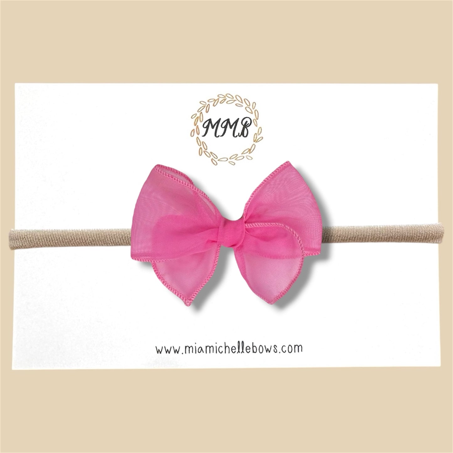 Sheer Bright Pink Fairytale Bow
