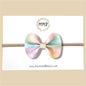 Pastel Tie-Dye Vegan Leather Bow