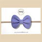 Lavender Mini Honeycomb Genuine Leather Bow