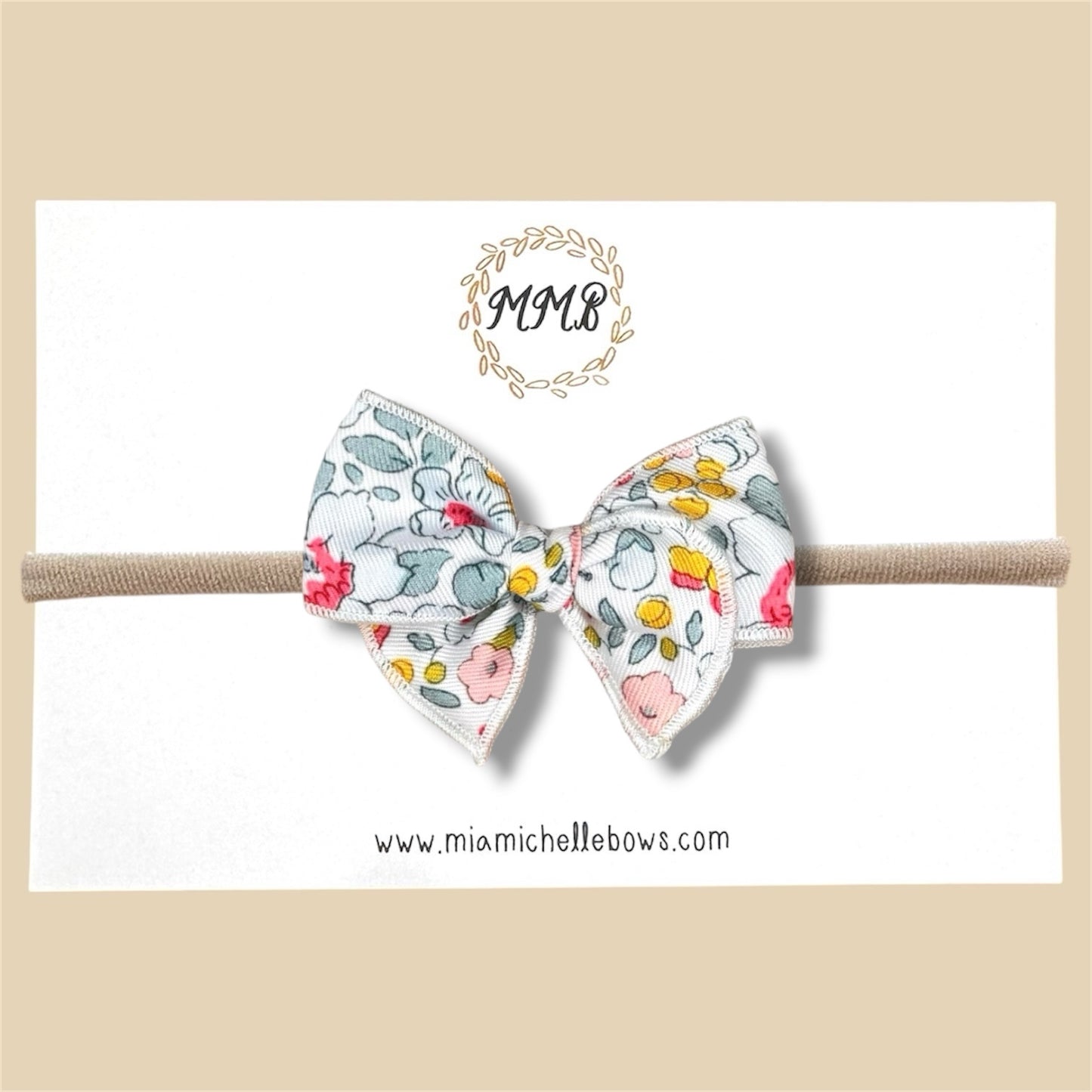 Baby Blue Floral Fairytale Bow