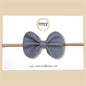 Cool Gray Genuine Leather Bow