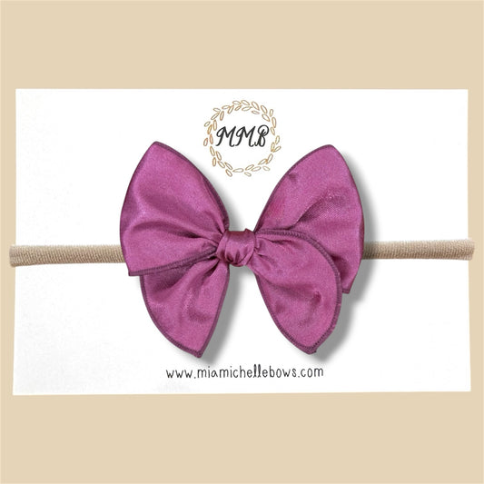 Purple Satin Fairytale Bow