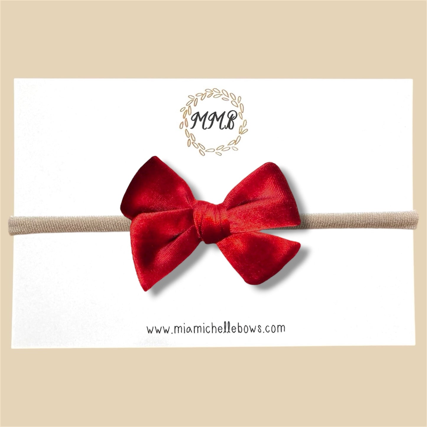 Velvet Bow in Red