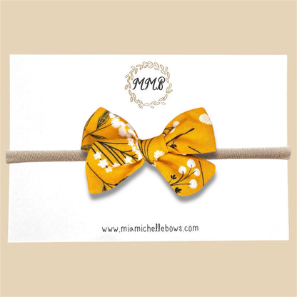 Hand-tied Mustard Meadows Bow