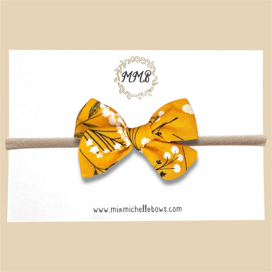 Hand-tied Mustard Meadows Bow