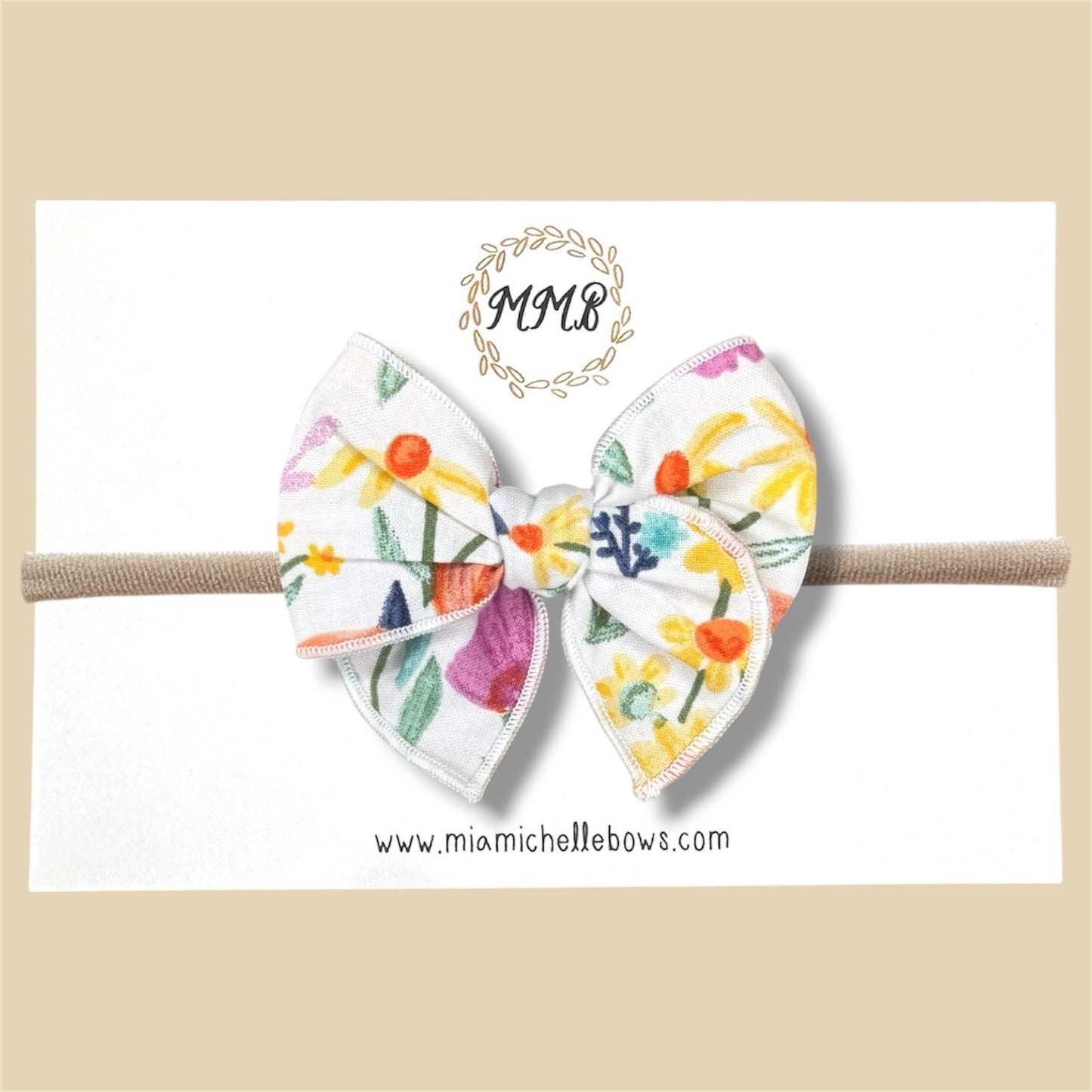 Tropical Floral Fairytale Bow