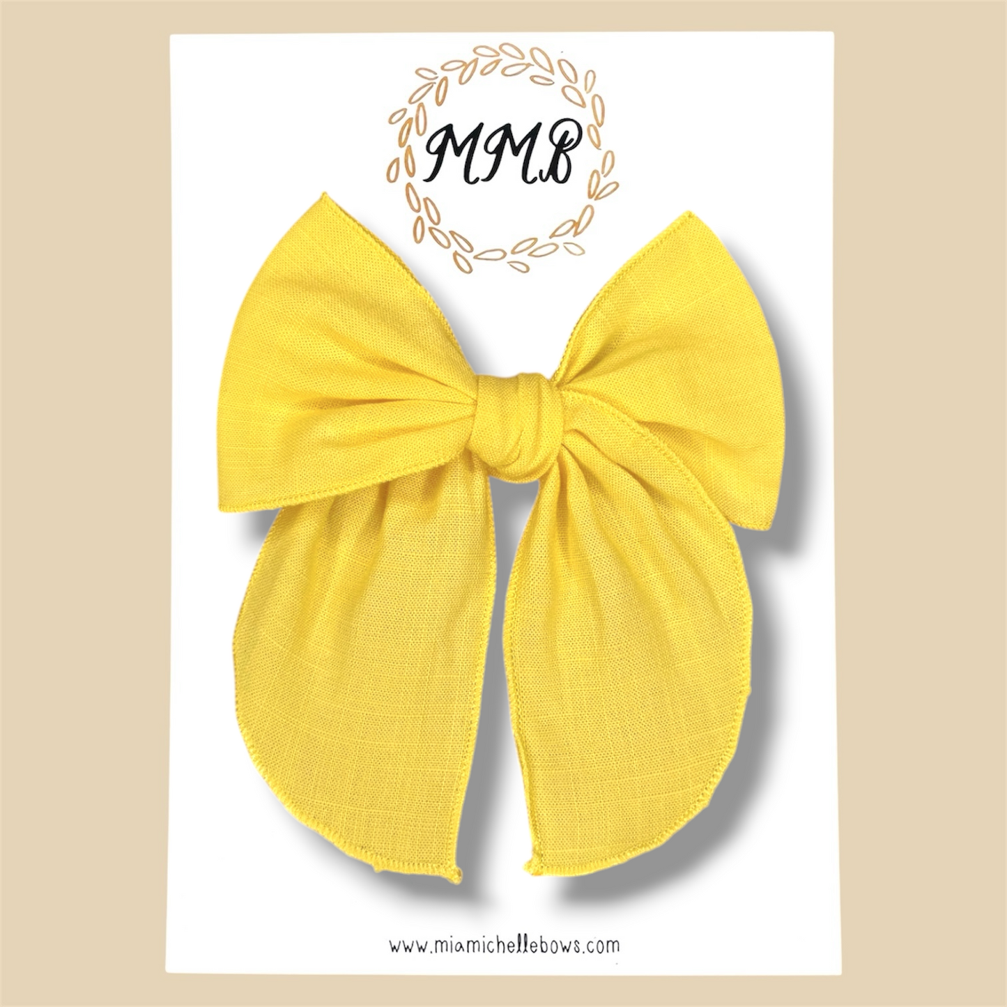 Yellow Linen Fairytale Bow