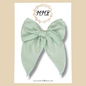 Mint Swiss Dot Fairytale Bow