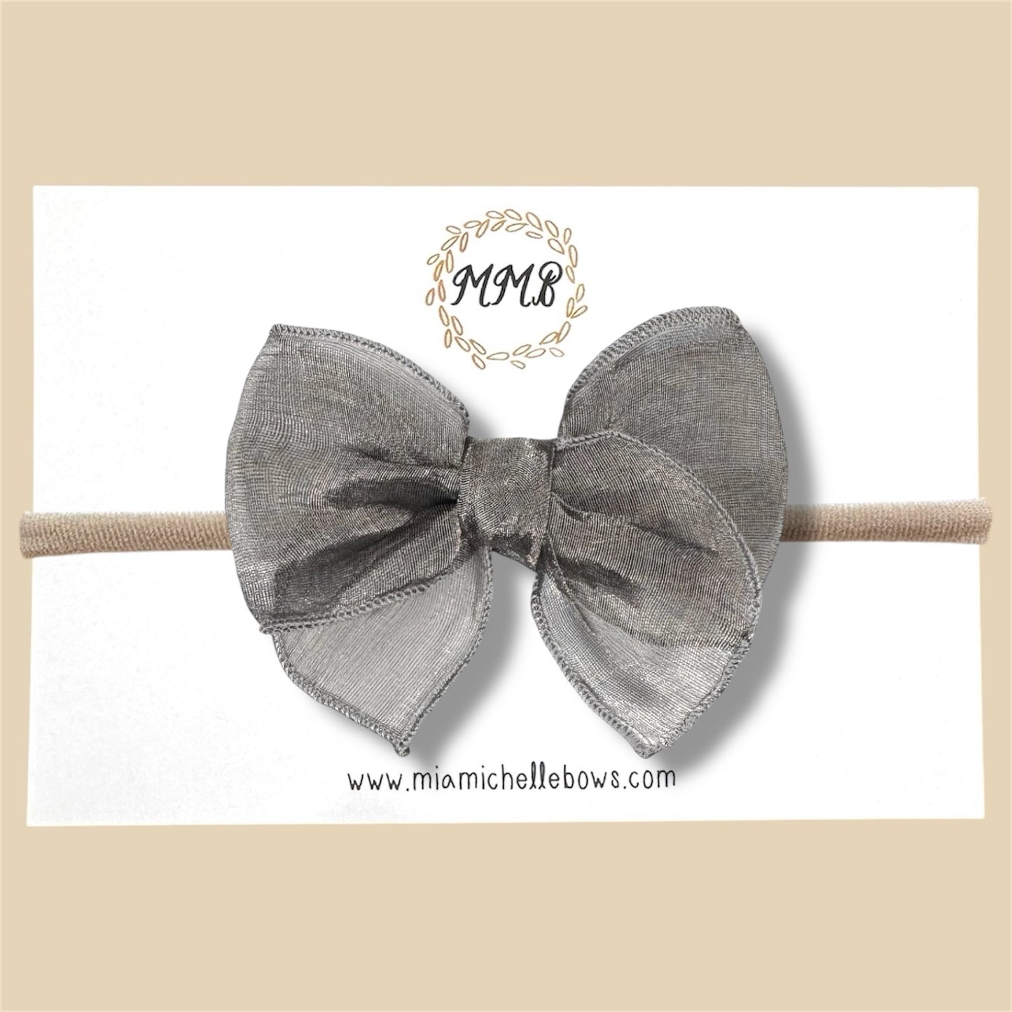 Silver Gray Sheer Fairytale Bow
