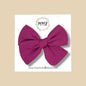 Hand-tied Gauze Bow in Dark Fuchsia