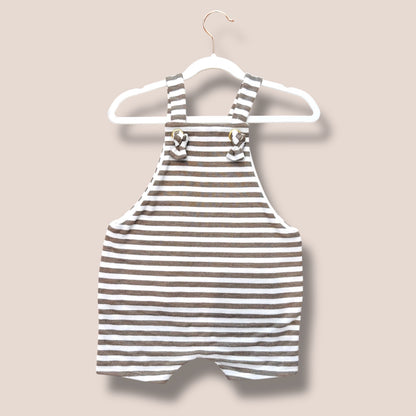 Handmade Brown Stripe Overalls 18-24 months