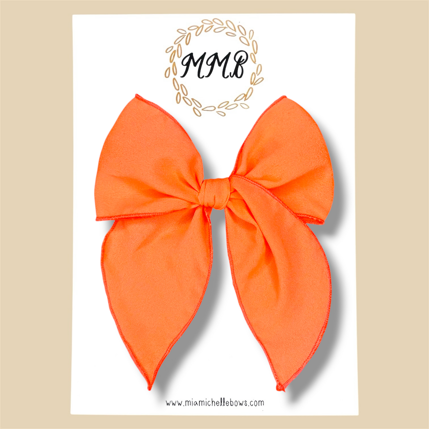 Neon Orange Fairytale Bow