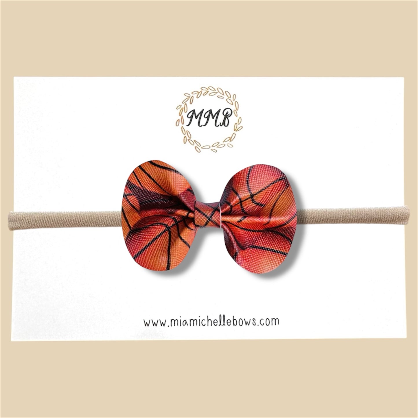 Basketball Vegan Leather Bow