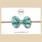 Turquoise Glitter Bow