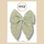 Sage Swiss Dot Fairytale Bow