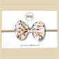 Soft Floral Vegan Leather Bow