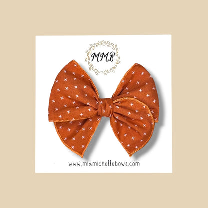Pumpkin Cross Fairytale Bow