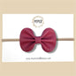 Cranberry Genuine Leather Bow