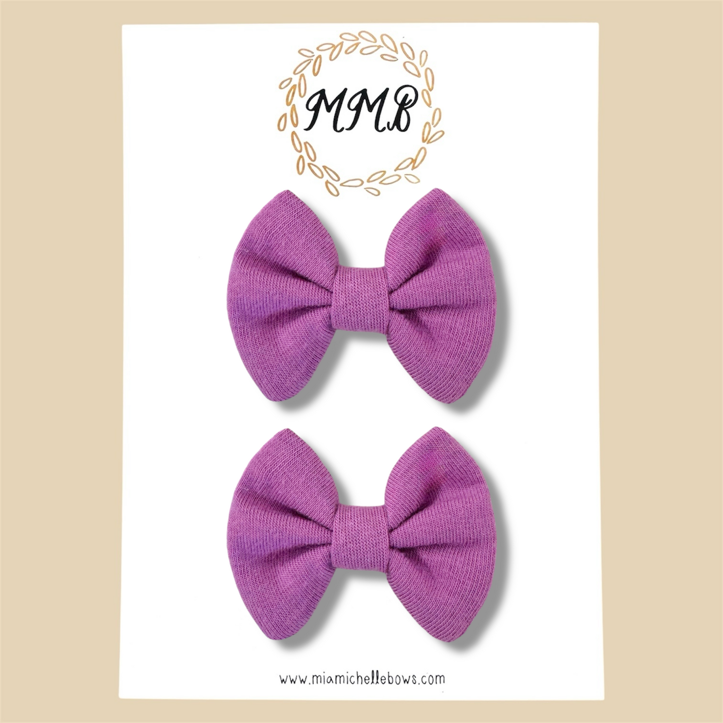 Lavender —Jersey Knit Mini Pigtail Bows