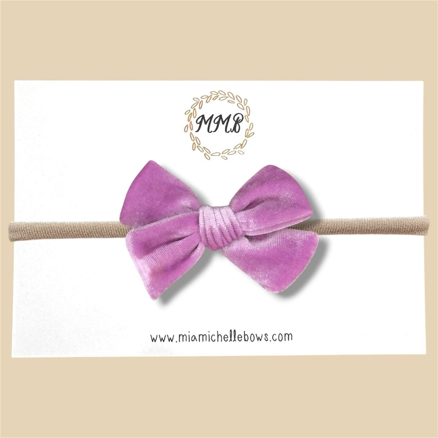 Velvet Bow in Lavender
