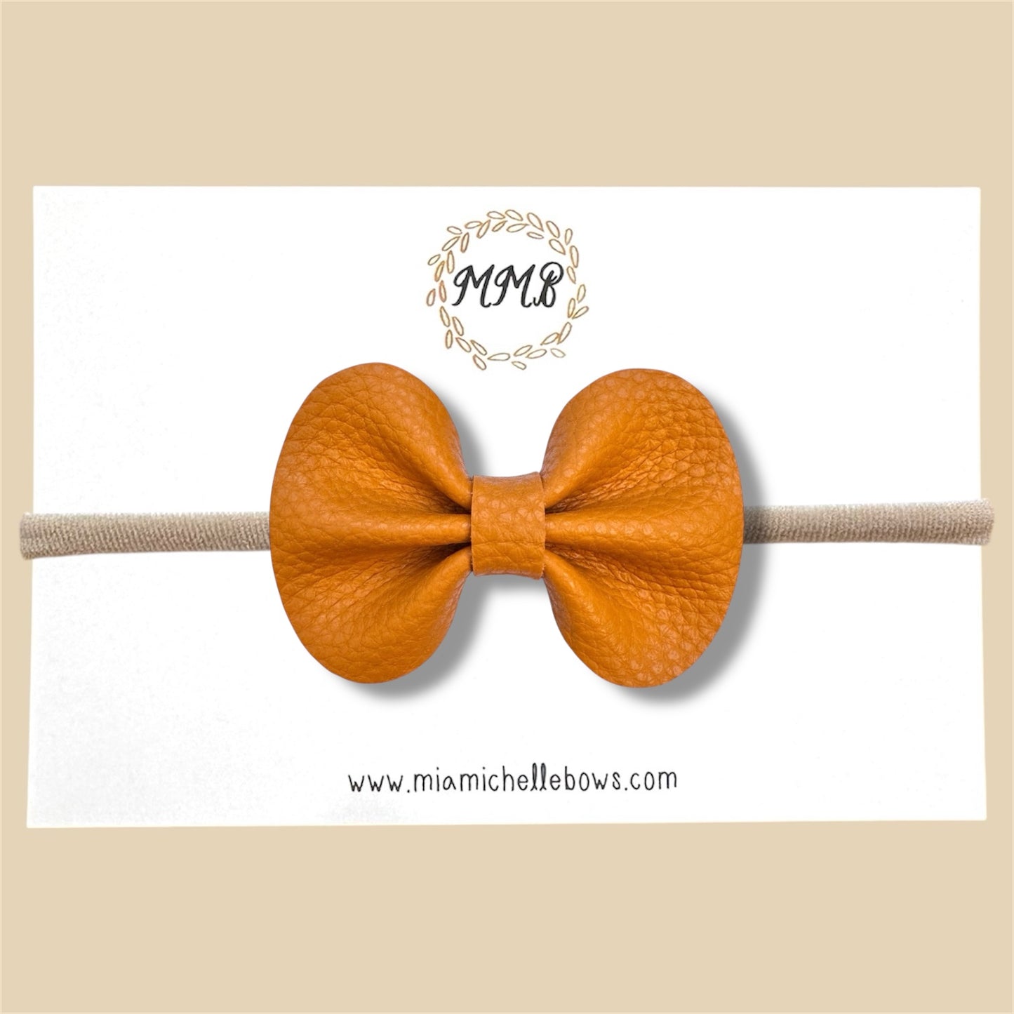 Goldenrod Genuine Leather Bow