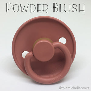 Powder Blush & Rose Gold Natural Rubber FRIGG Pacifier 2 pack