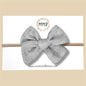 Hand Tied Gray Woven Bow