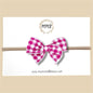 Bright Pink Gingham Fairytale Bow