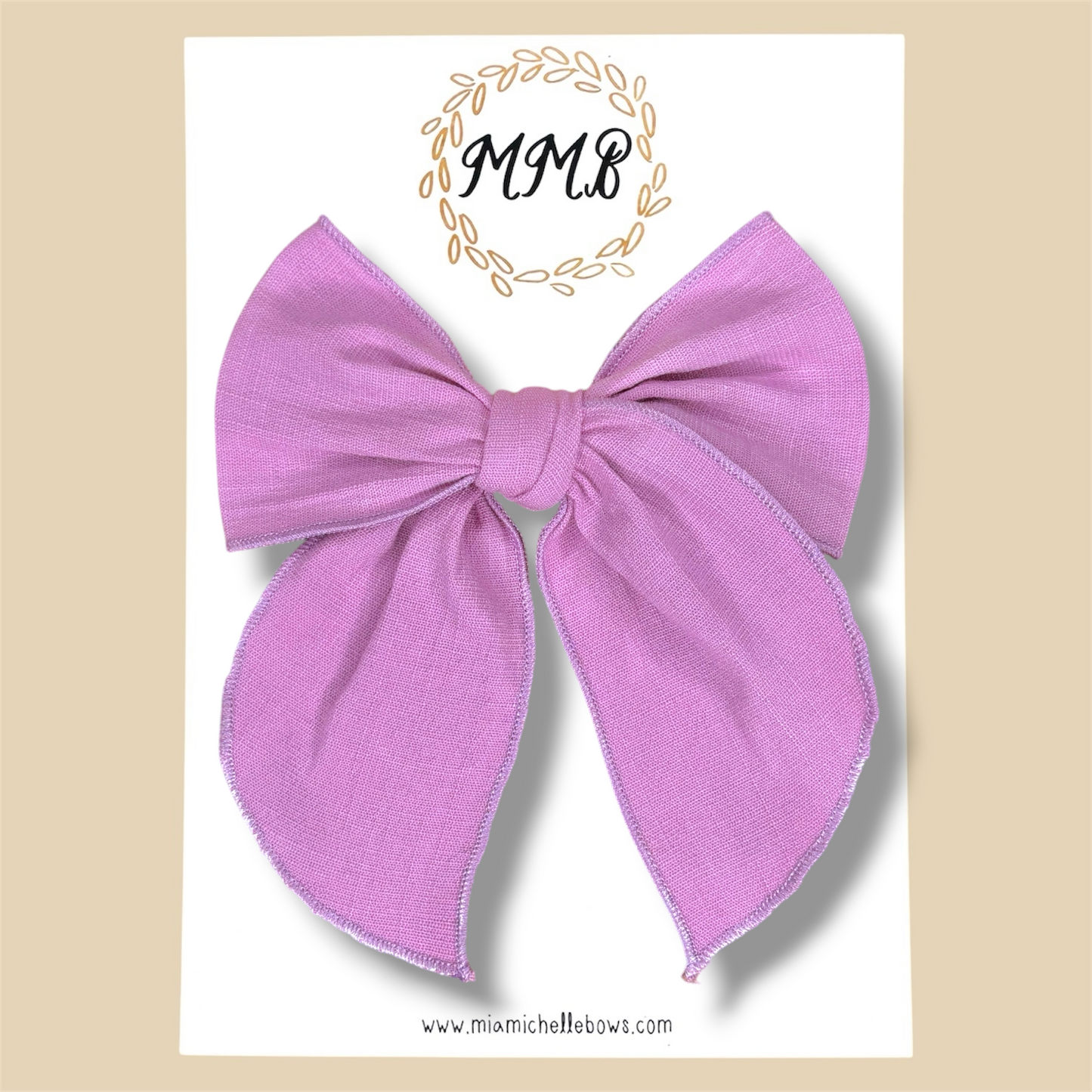 Lavender Linen Fairytale Bow