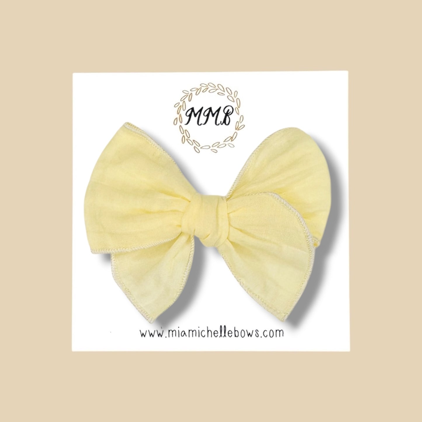 Pale Yellow Fairytale Bow