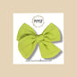 Hand-tied Gauze Bow in Key Lime