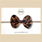 Cheetah Vegan Leather Bow