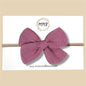 Hand-tied Gauze Bow in Mauve