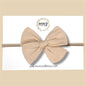 Hand-tied Gauze Bow in Tan