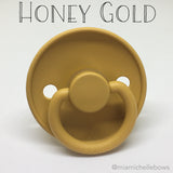 Woodchuck & Honey Gold Natural Rubber FRIGG Pacifier 2 pack